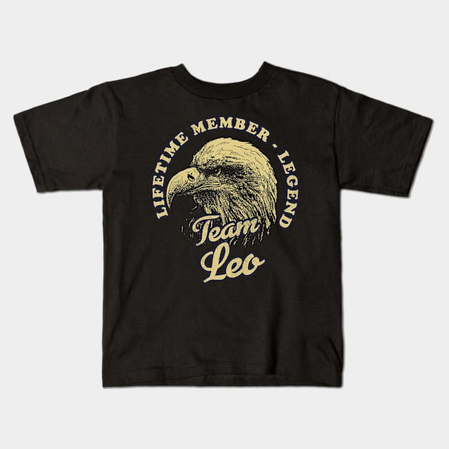 Leo Name - Lifetime Member Legend - Eagle Kids T-Shirt by Stacy Peters Art